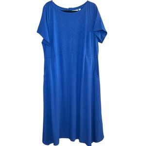 Joan Rivers Teeshirt Midi Dress - Royal Blue - 1X